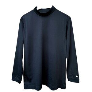 NIKE Golf Boys Pullover XL (18-20) Youth Blue Mock Neck Long Sleeve Navy Blue